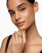 DY Mercer® Color Stone Ring in 18K Yellow Gold with Prasiolite, 10mm